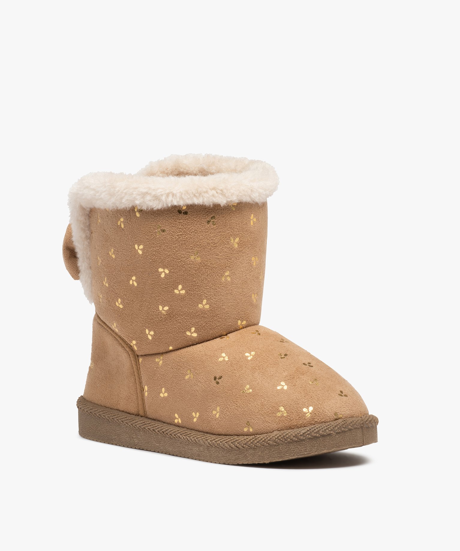 Boots fourrées fille à motifs brillants - LuluCastagnette beige | GEMO