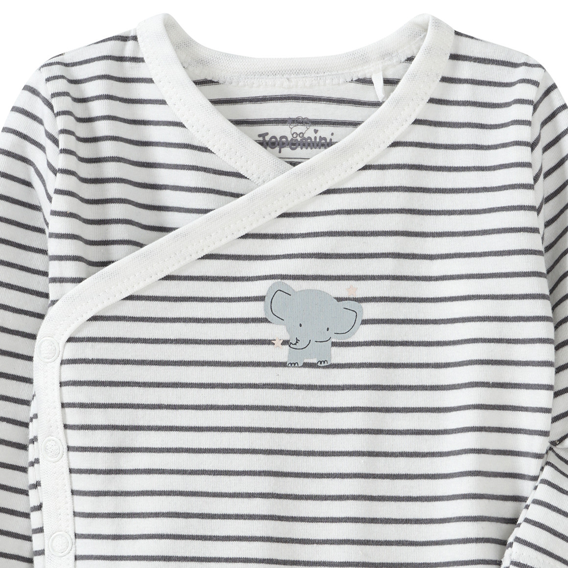 Newborn Wickelbody mit Elefanten-Print