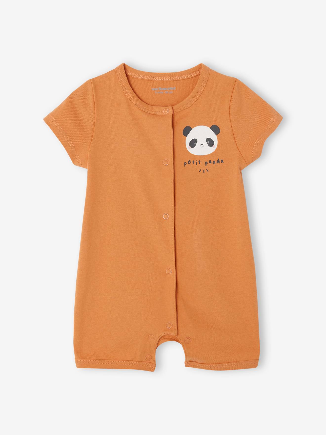 Vertbaudet 2er-Pack Baby Sommer-Overalls Oeko-Tex - orange