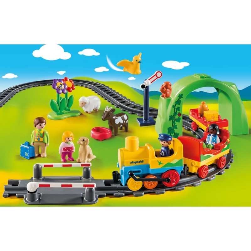 70179 Train avec passagers et circuit Playmobil 1.2.3