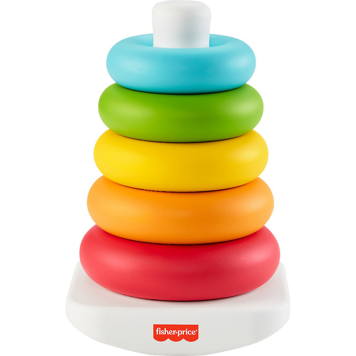 Fisher-Price Eco Farbring Pyramide, Stapelspiel, 100% Bio-Kunststoff