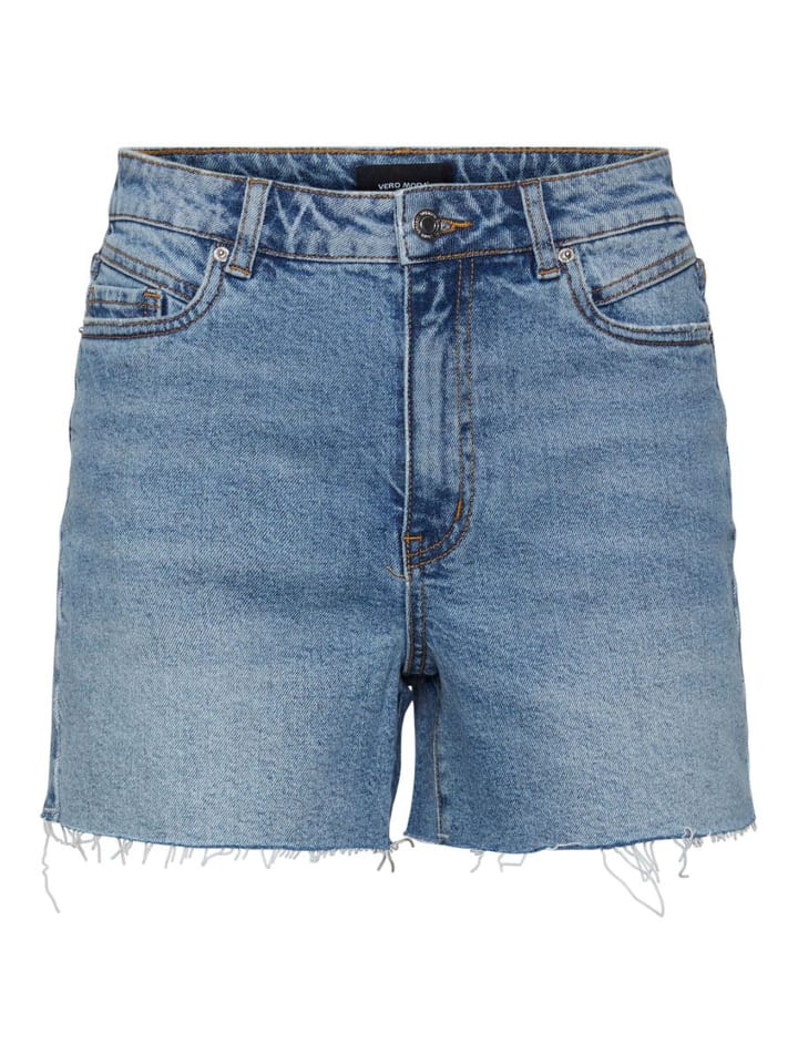 Vero Moda Kurze Denim Jeans Shorts mit Fransen VMBRENDA in Blau günstig kaufen XS