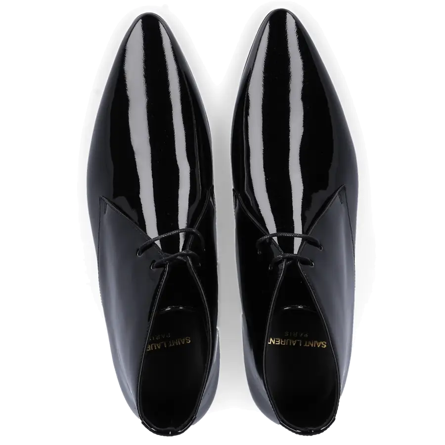 Saint Laurent - Stiefeletten JONAS 25 Lackleder - schwarz