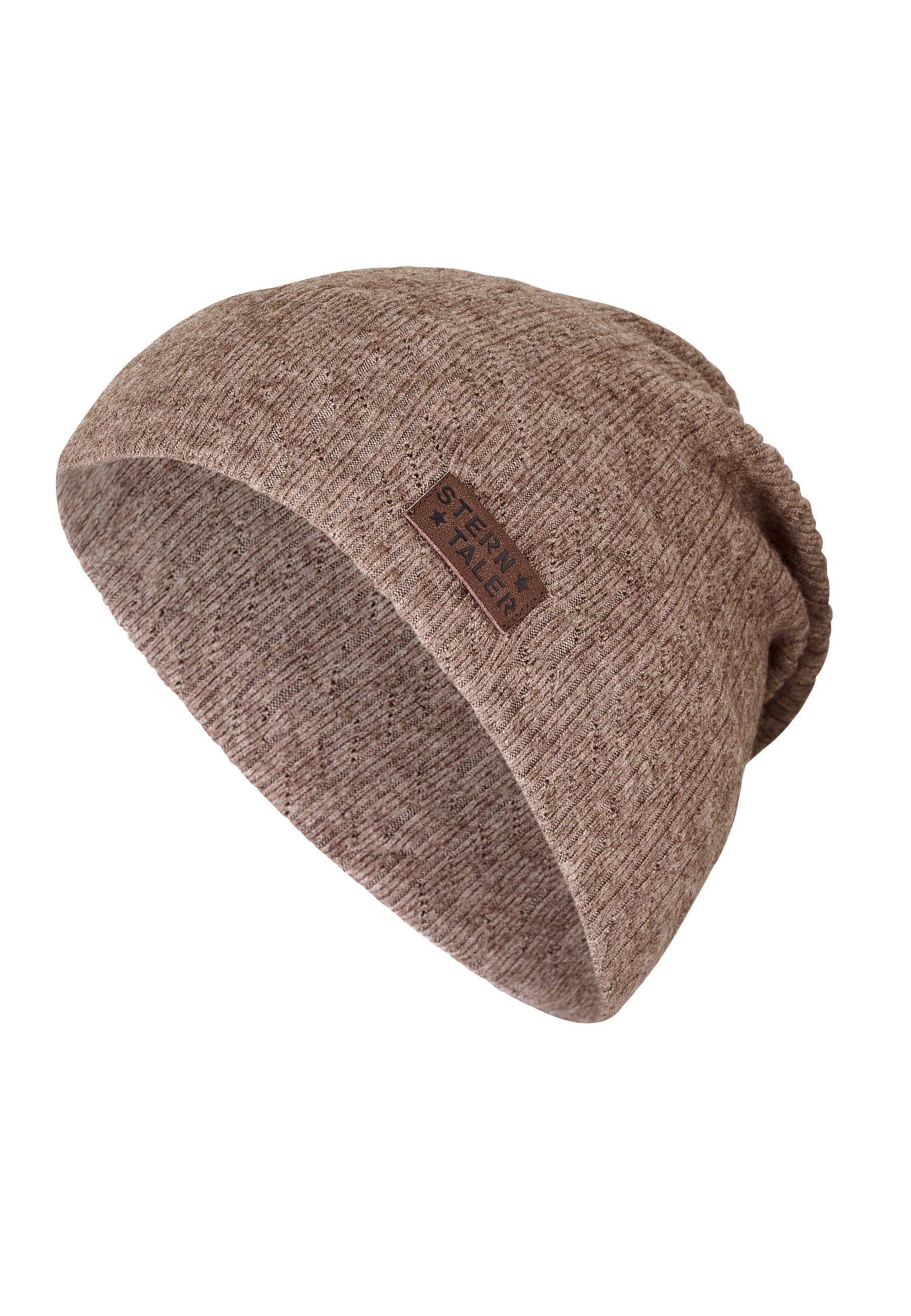 Slouch-Beanie mit Struktur aus Mischgewebe