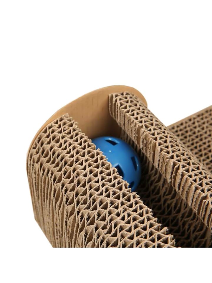 Intirilife Katzenkratzbrett Katzenspielzeug in Braun - 45.5 x 24.5 x 10.5 cm günstig kaufen onesize