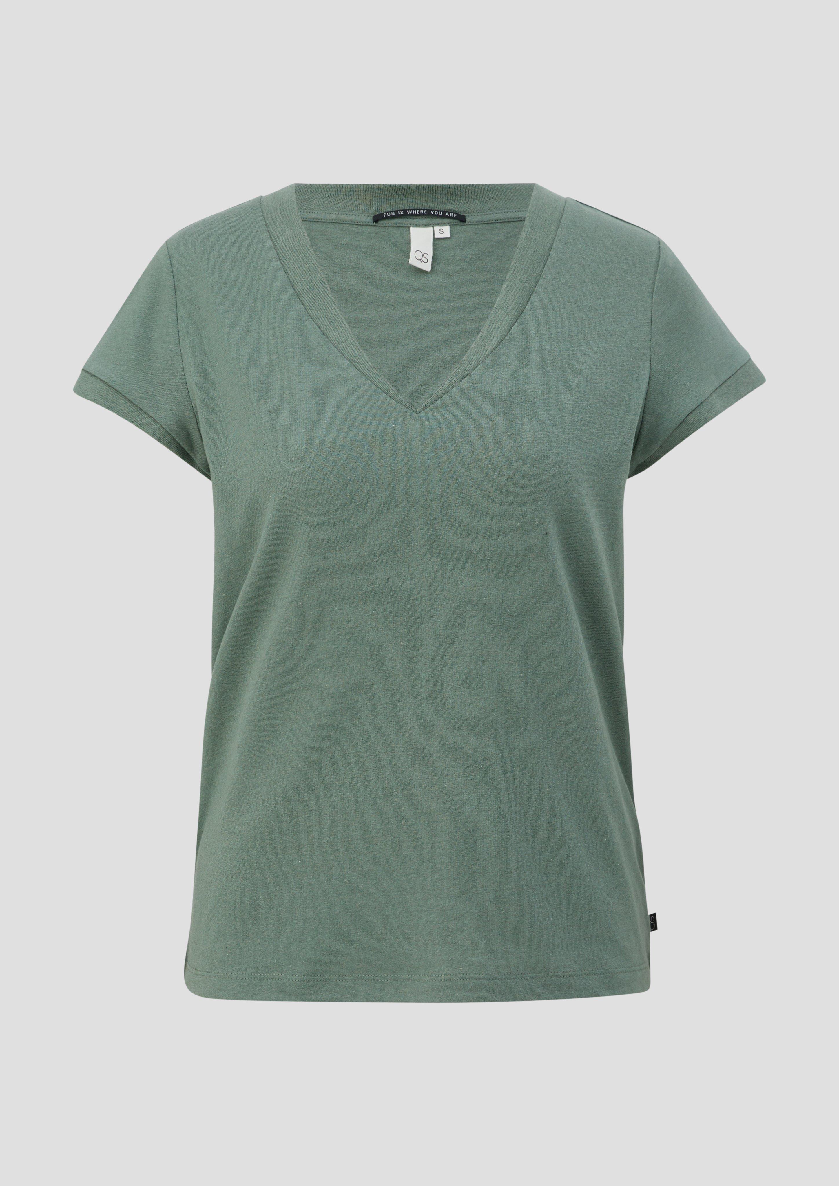 T-Shirt mit V-Ausschnitt  2144034-7816