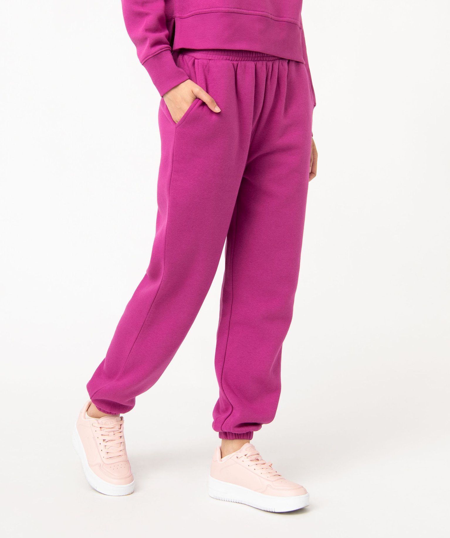 Pantalon de jogging en molleton femme fuchsia | GEMO