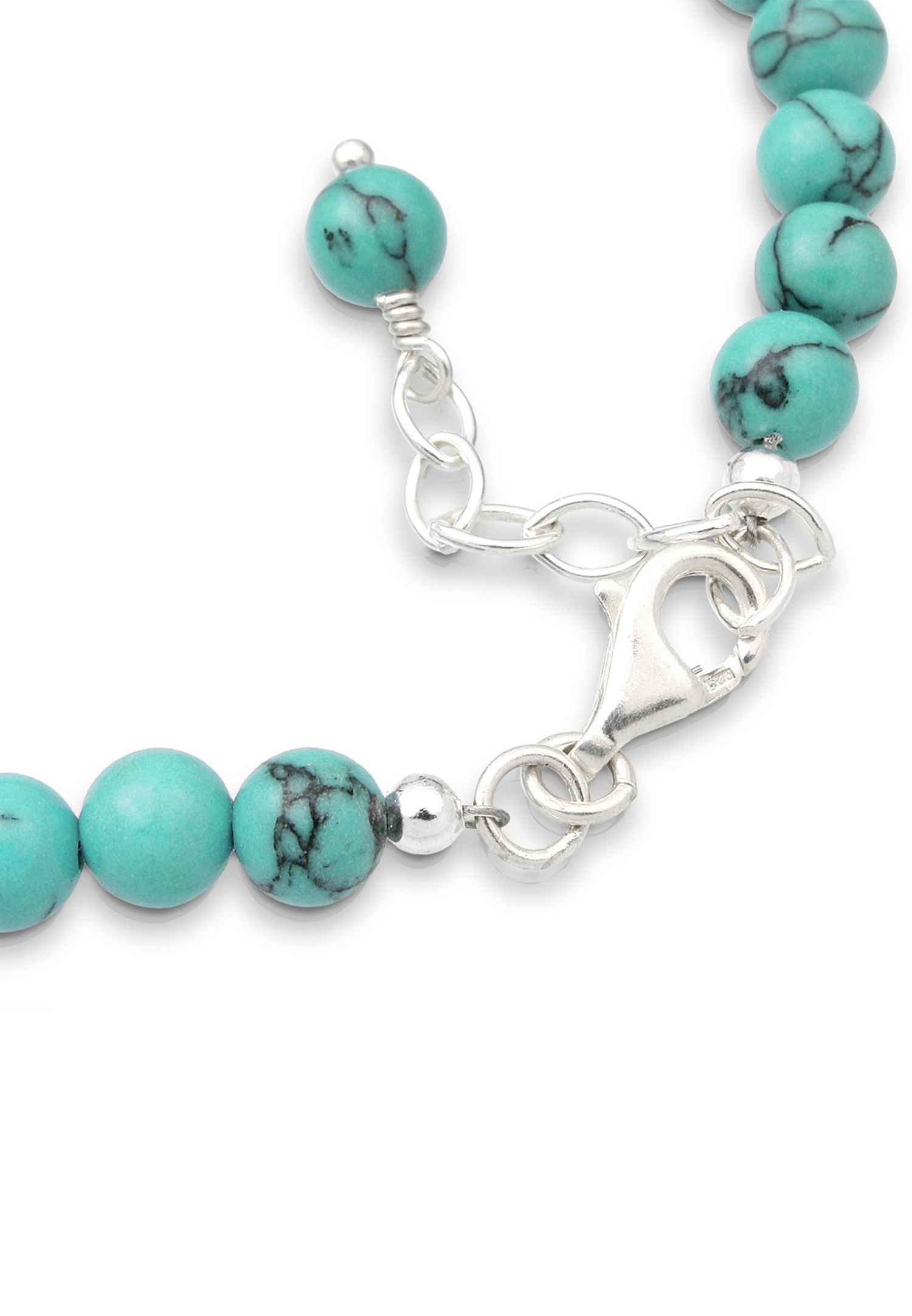 Elli Women's Boho Adjustable Ball Gown with Turquoise Howlit in 925 Sterling Silver