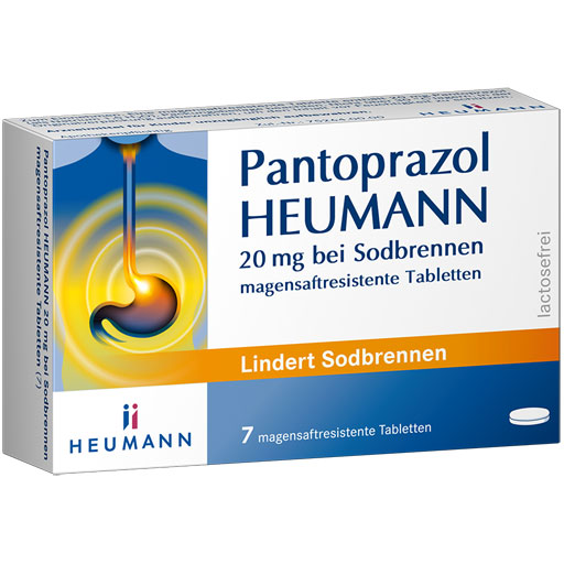 PANTOPRAZOL Heumann 20 mg b.Sodbrennen msr.Tabl.  7 St  Tabletten, magensaftresistent