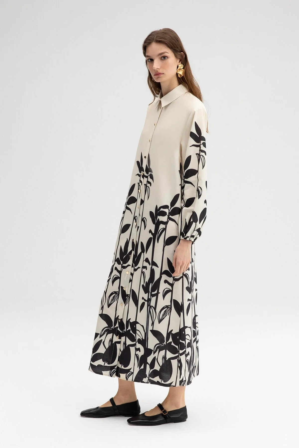 Touché Privé  Gemustertes Popeline-Hemdkleid