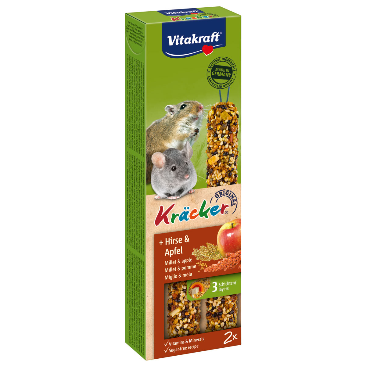 Vitakraft Kleinnager Kräcker mit Hirse & Apfel