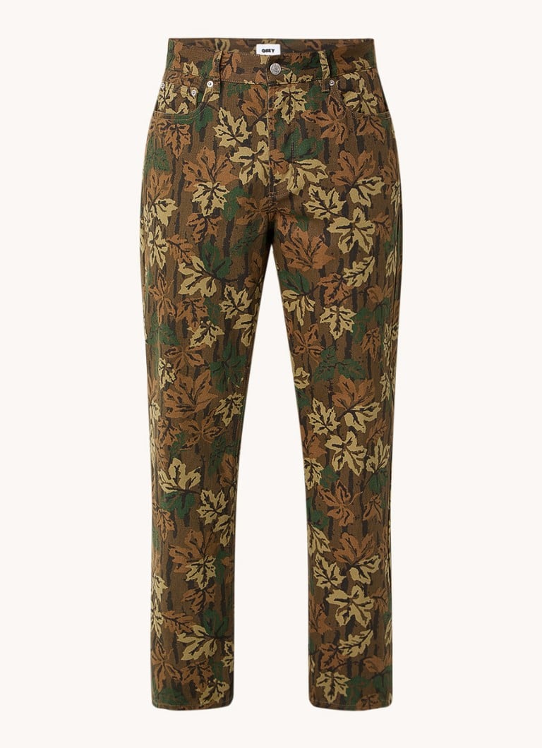Pantaloni Obey Hardwork cu imprimeu de camuflaj
