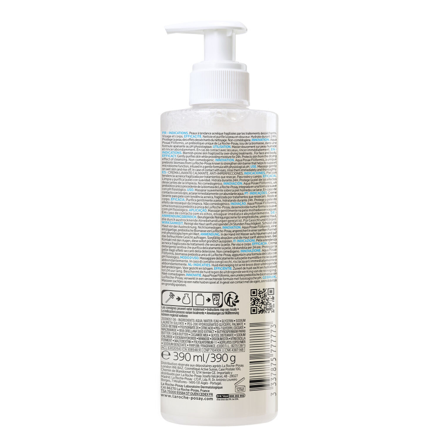 la roche-posay Effaclar H Iso-Biome Crème Lavante Hydratante