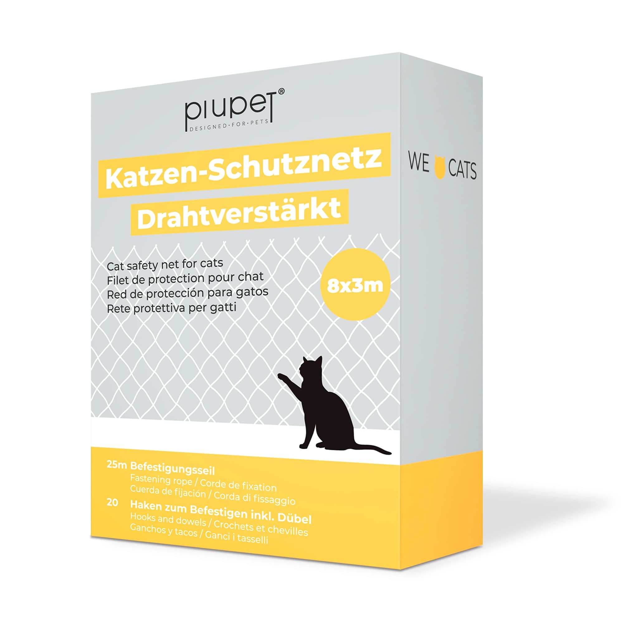 PIUPET Schutznetze PIUPET Katzennetz drahtverstärkt