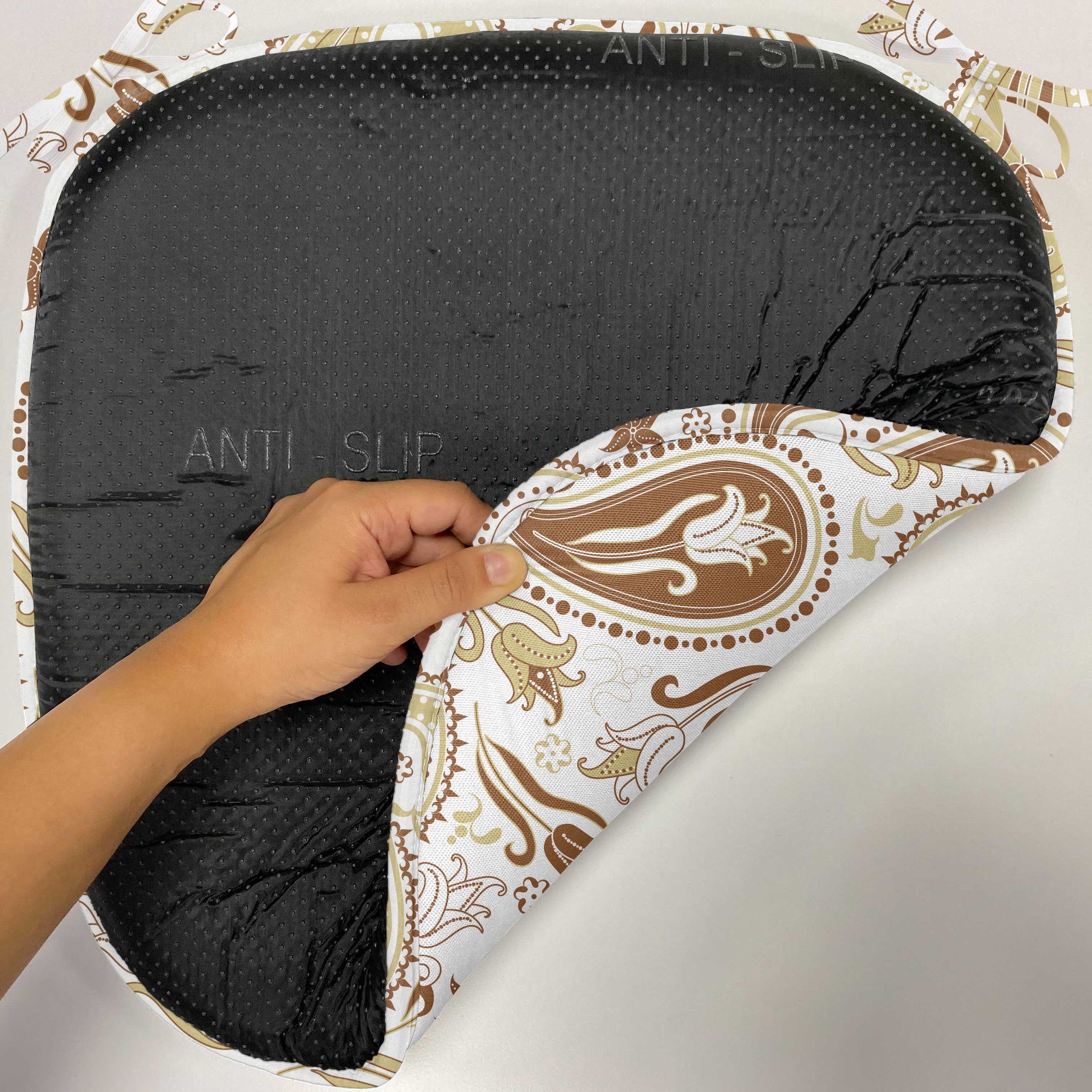 Abakuhaus Stuhlkissen Dekoratives wasserfestes Kissen mit Riemen für Küchensitze, persisch Floral Paisley Tulpen
