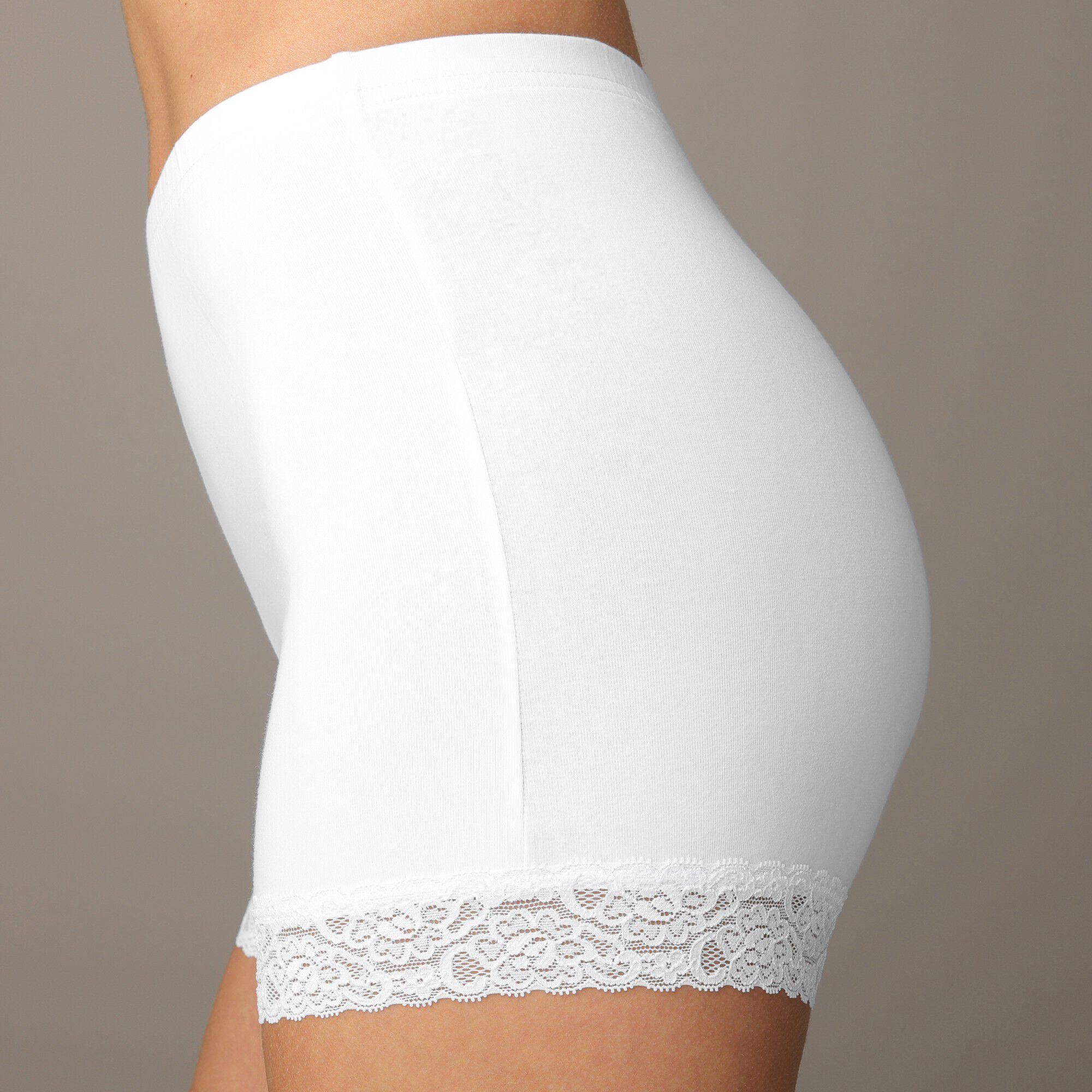 Boxer coton dentelle