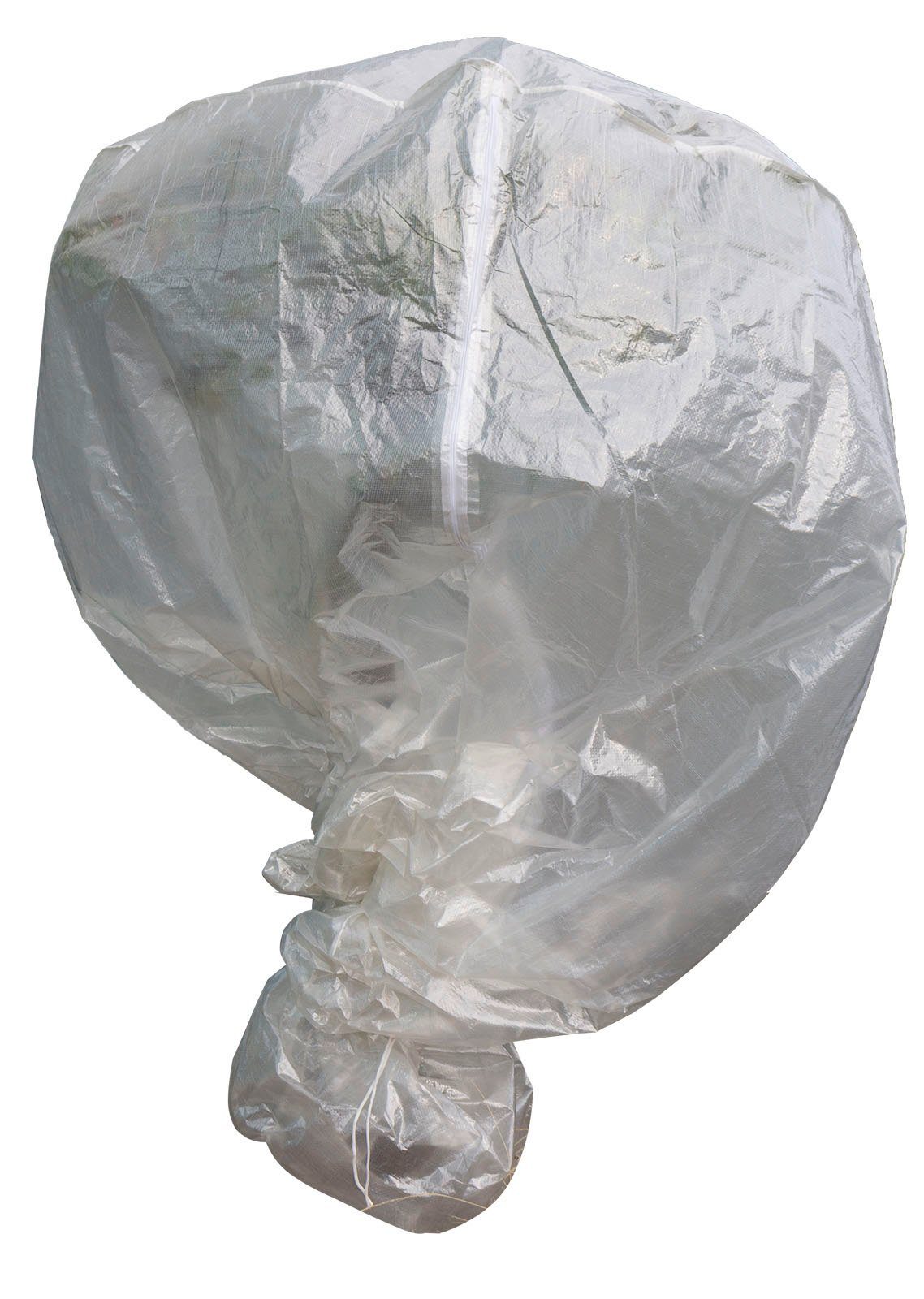Trendyshop365 Gartenmöbel-Schutzhülle für Hängesessel Ø140cm, 200cm Höhe Wetterfeste Abdeckplane, 140Tx140Bx200Hcm robuste PE-Plane, Kordelzug unten, Reißverschluss