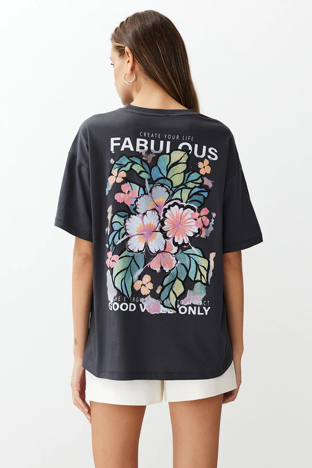 Trendyol Collection  T-Shirt - Grau - Oversized