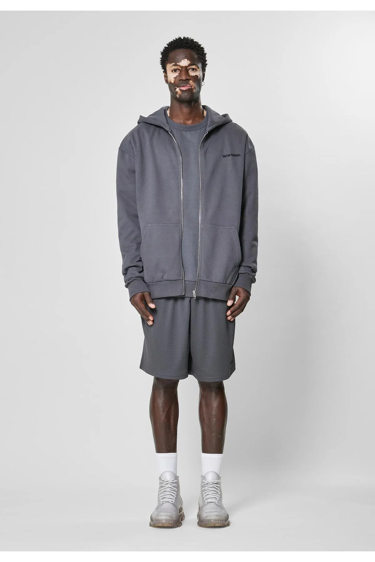 9N1M SENSE  Unisex Essential Zip Hoodie