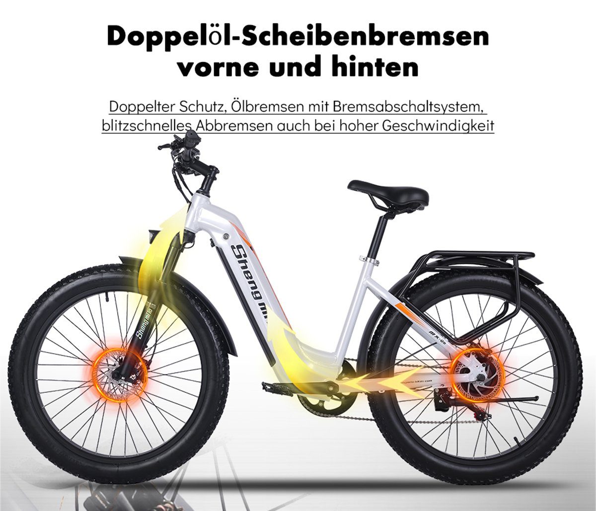 Shengmilo E-Bike MX06 17.5AH Samsung Akku 35km/h 1000W, 7 Gang Shimano TX55 Schaltwerk, Kettenschaltung, Heckmontierte Motoren, (Set, Mit Batterieladegerät), Samsung-Batterien,Geeignet für jedes Terrain
