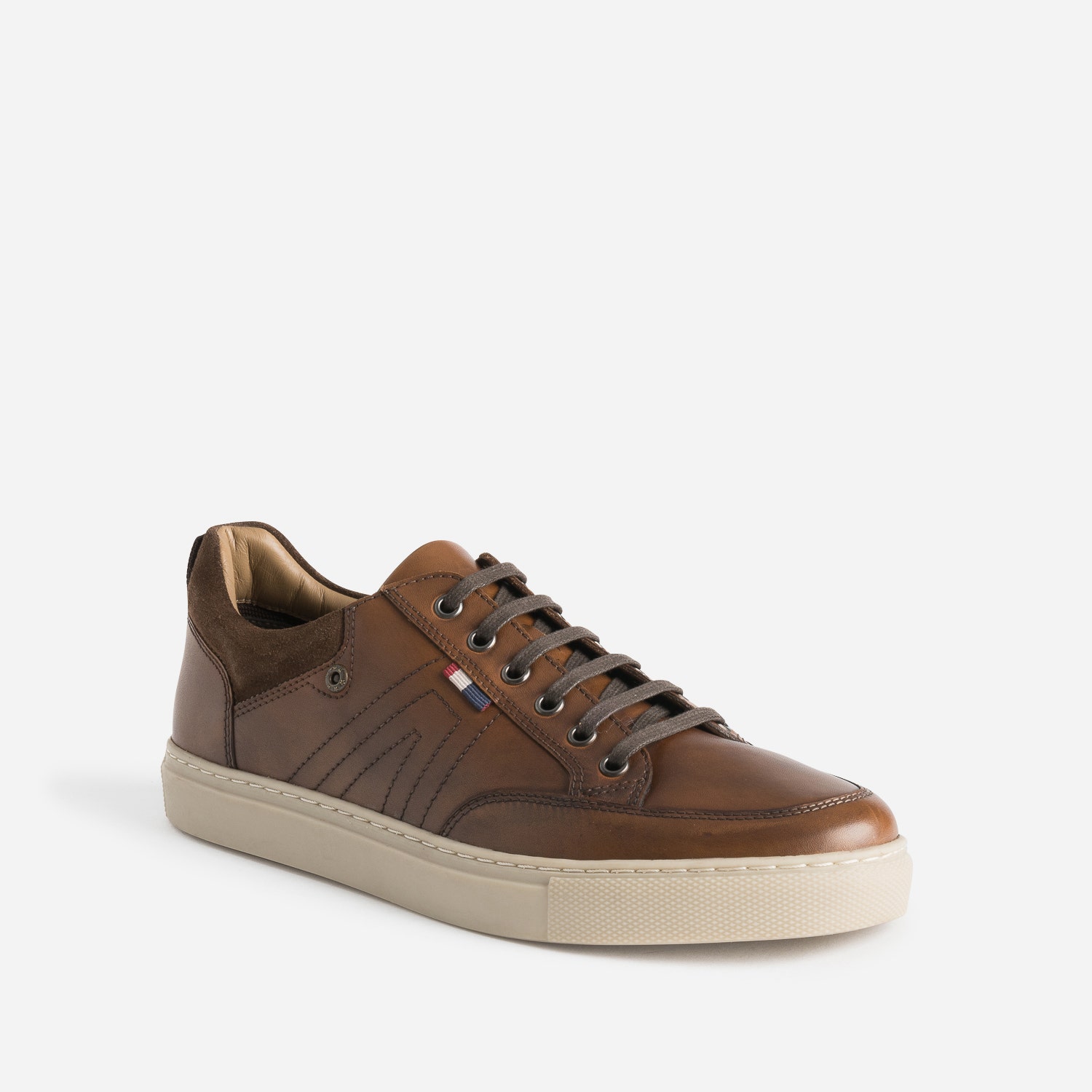 Tennis marron en cuir