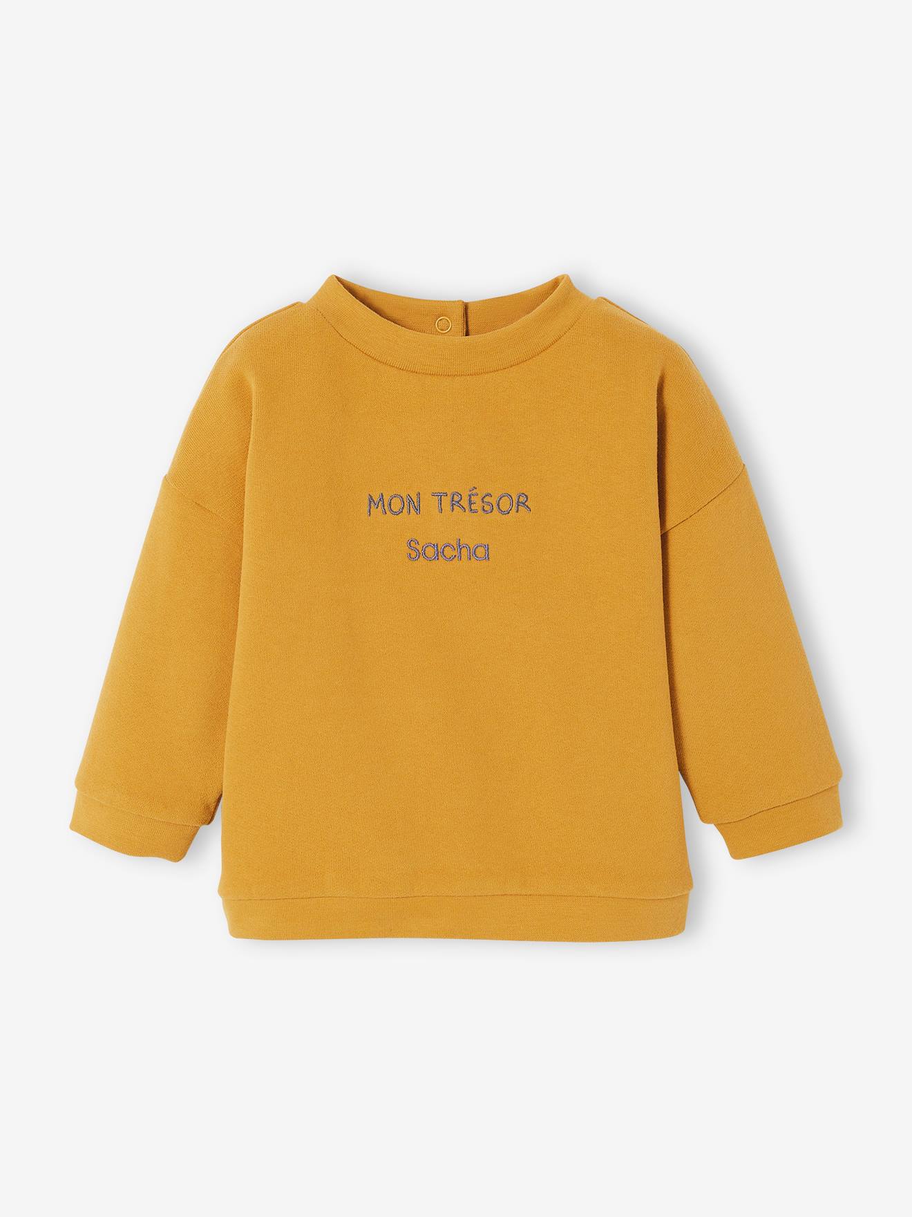 Sweat bébé en molleton personnalisable bronze