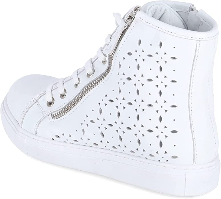 ESGANO Stiefeletten weiss