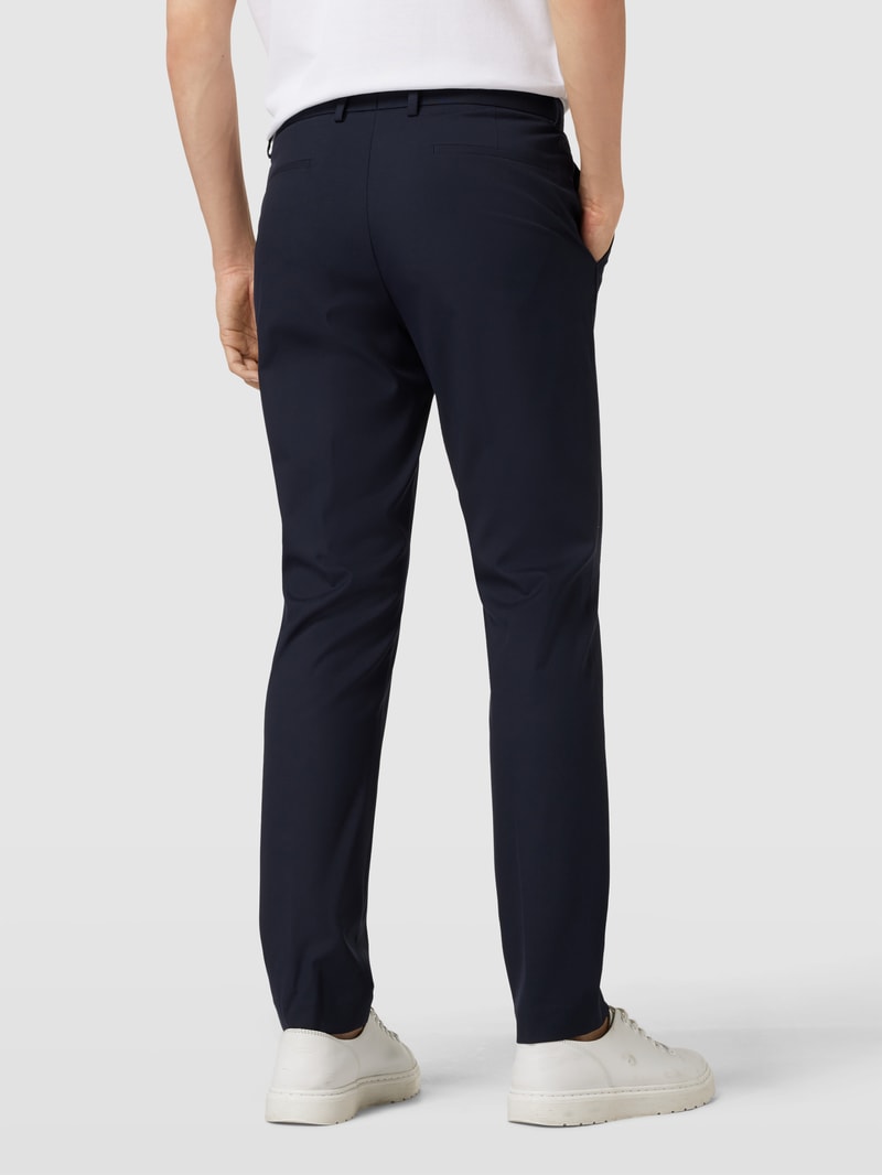 Stoffhose mit französischen Eingrifftaschen in marineblau