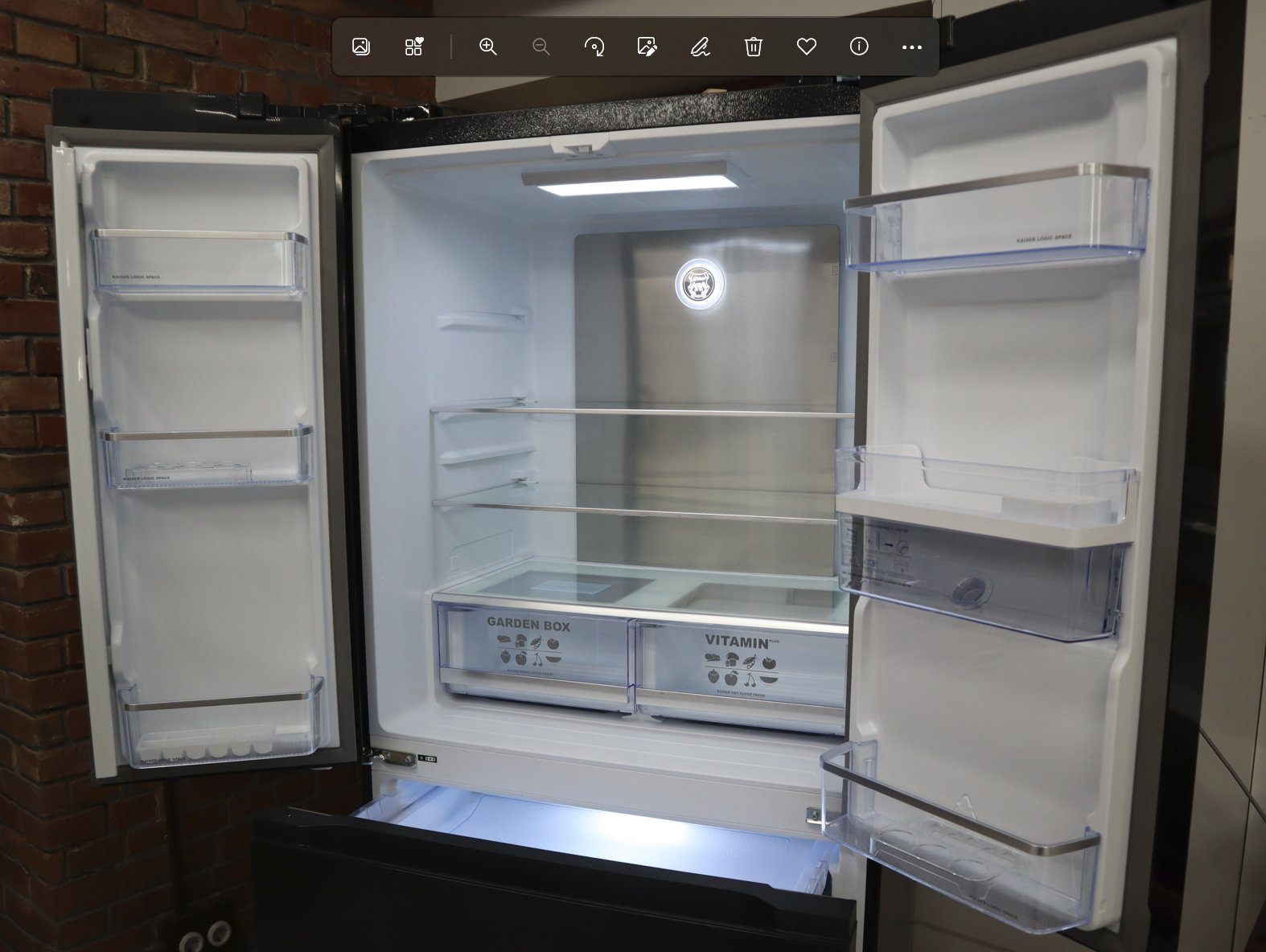 Kaiser Küchengeräte Side-by-Side KS 80425 Em, 183 cm hoch, 83.6 cm breit, Retro Kühlschrank, Side-by-Side Kühl Gefrier Kombi, No Frost 506 L