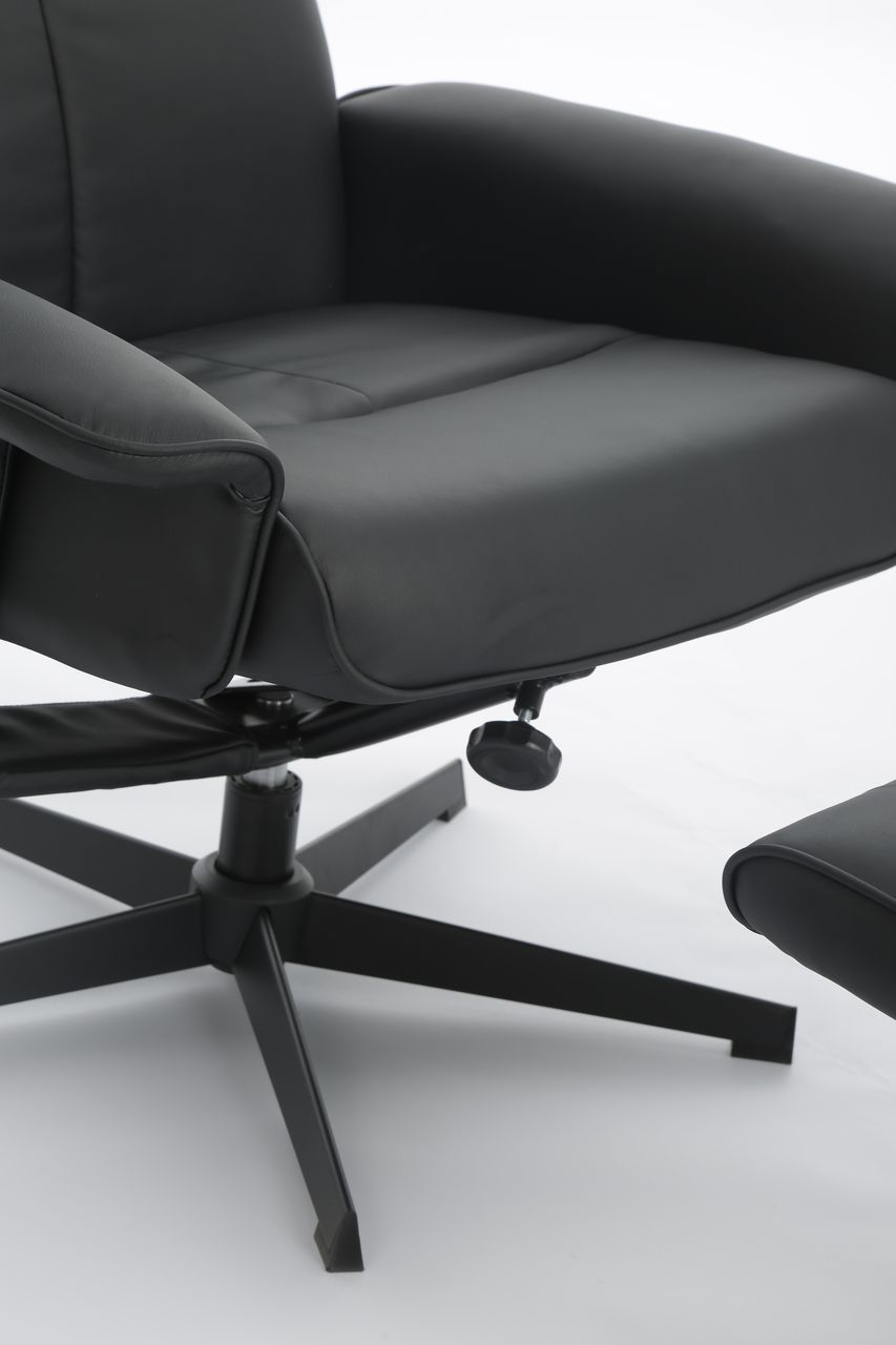 Happy Home Happy Home Relaxsessel mit Hocker HWP58-SCH schwarz