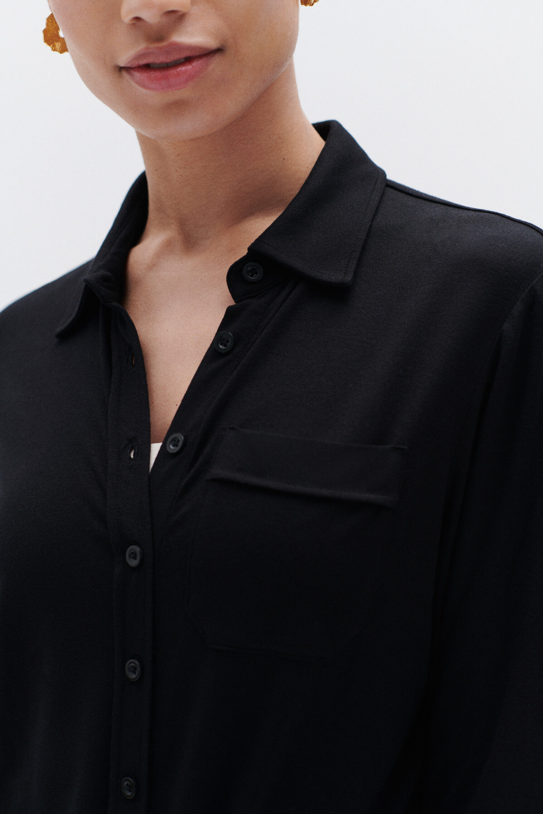 Chemise Albi en jersey noir femme