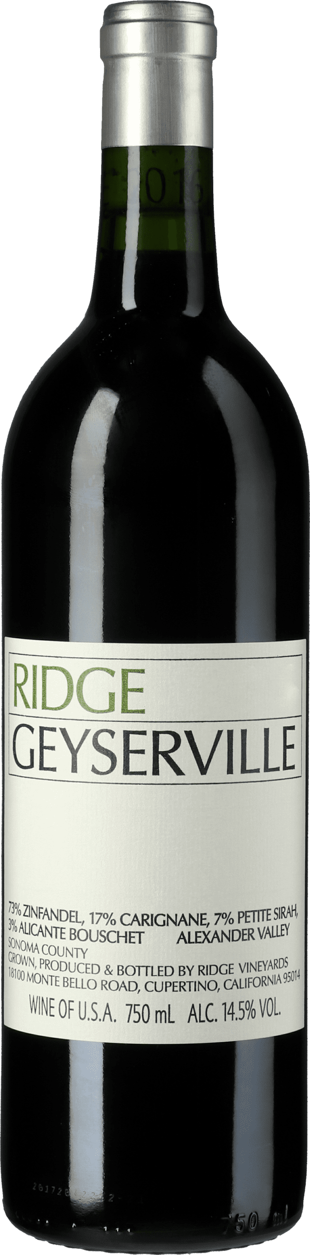 Ridge: Geyserville 2021