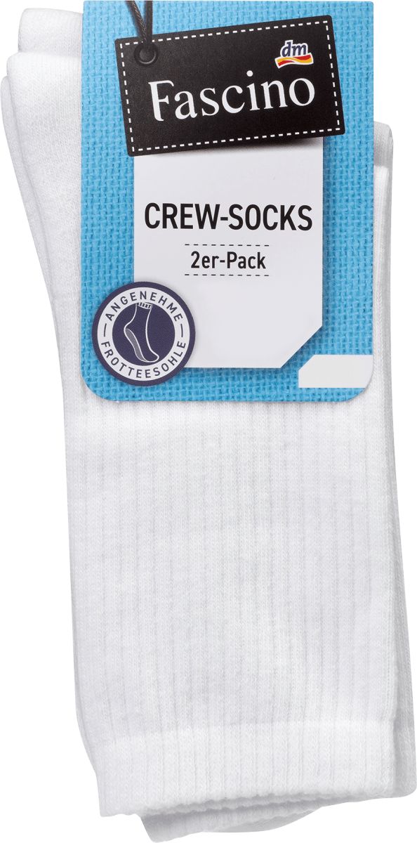 Crew Socken weiß Gr. 39-42, 2 St