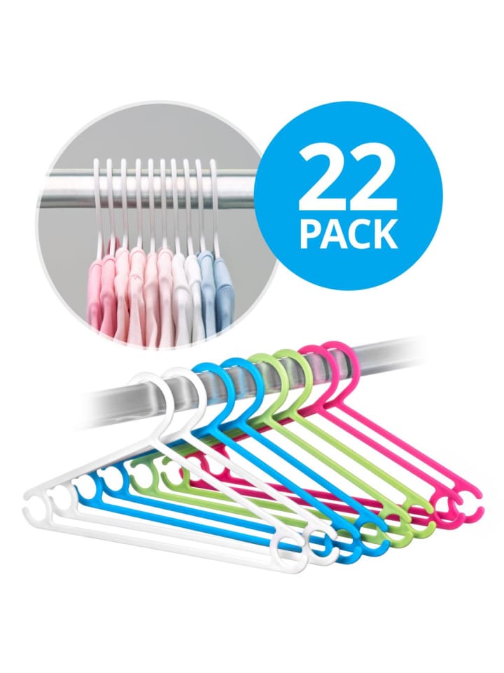 LaLoona Kleiderbügel für Babys und Kinder (22 Stück) - Bunt günstig kaufen onesize
