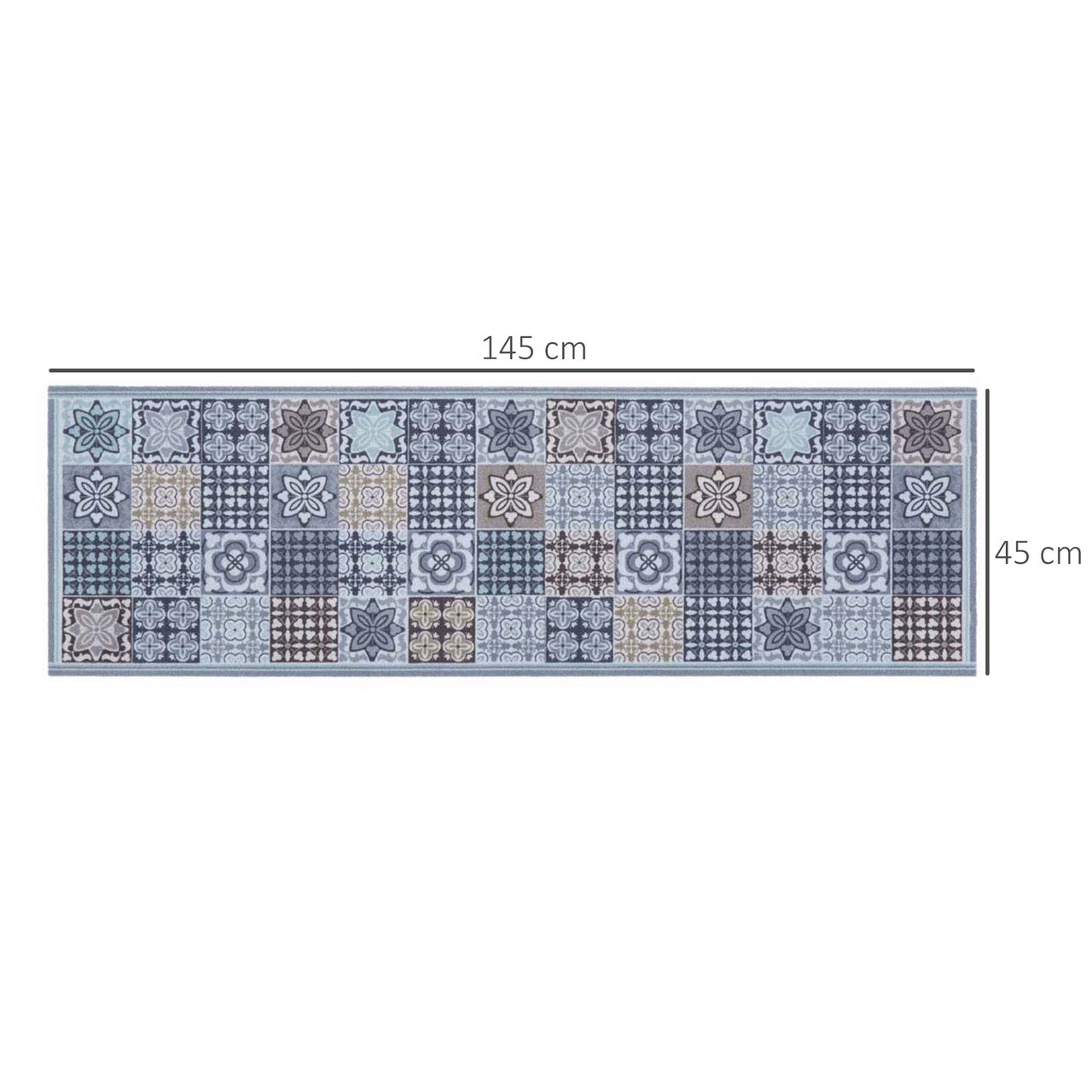 HOMCOM Läufer Tiles 145 x 45 x 0,5 cm