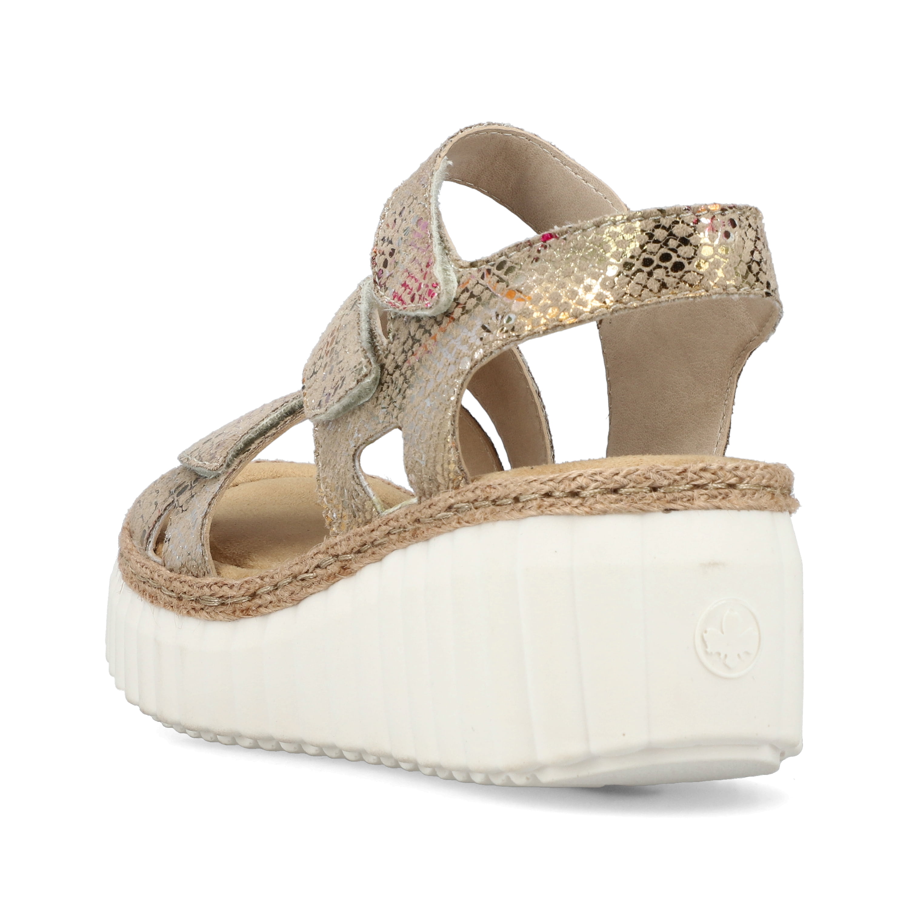 Rieker Damen Keilsandaletten multi-bronzemetallic