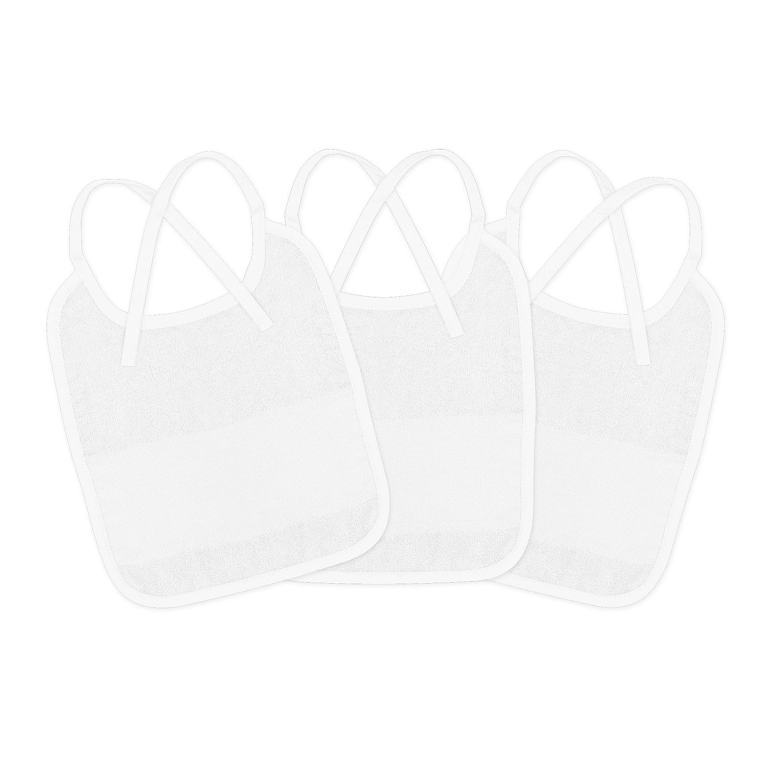 buttinette Sticklätzchen 3er-Pack, weiß