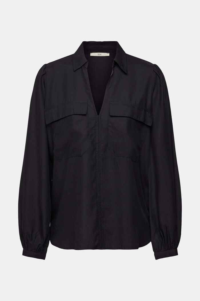 Bluse mit V-Ausschnitt