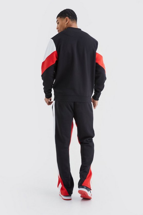 Man Colorblock Sweatshirt-Trainingsanzug