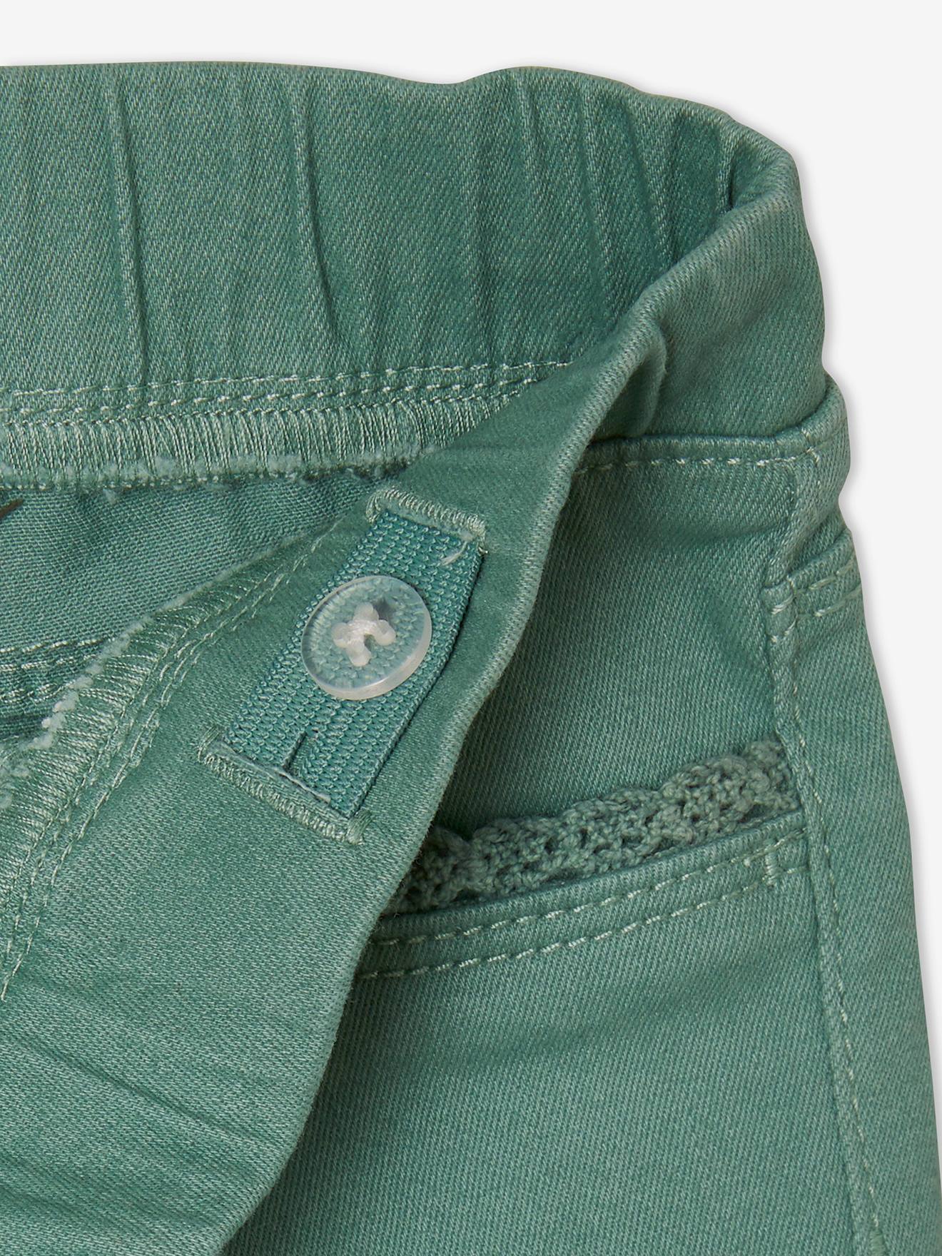 Vertbaudet Mädchen Shorts, Makrameespitze BASIC - erdbeere