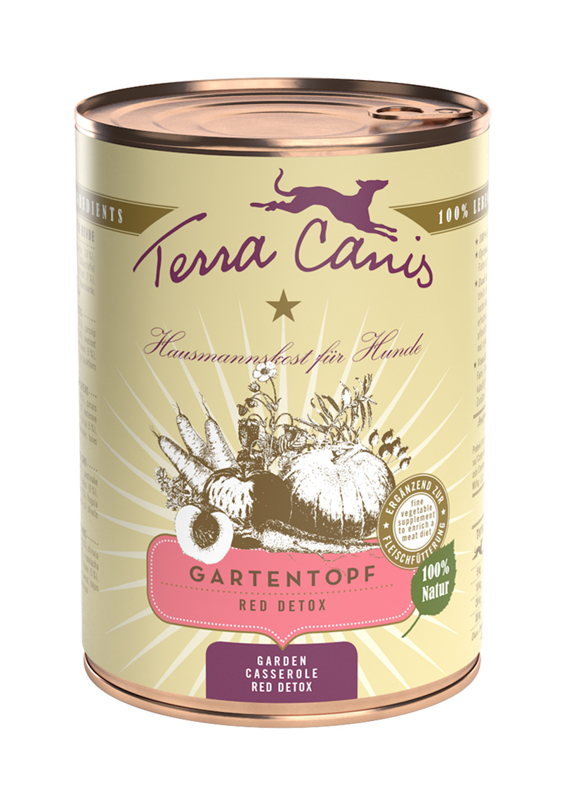Terra Canis Hundenassfutter Terra Canis Gartentopf 6x400g Red Detox