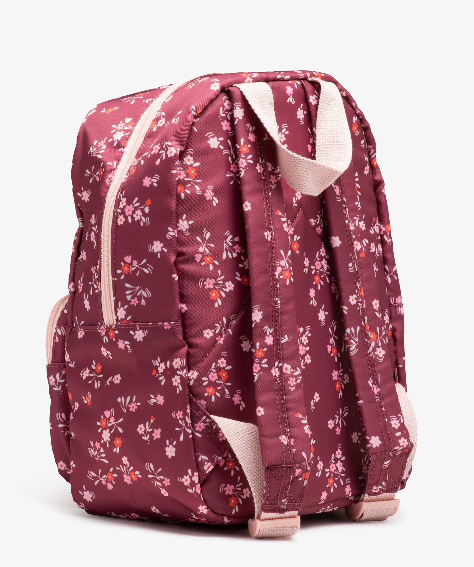 Sac à dos en toile à motifs fleuris fille rose | GEMO