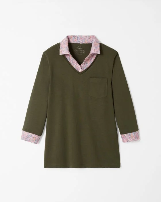Tee-shirt effet 2 en 1 coton biologique