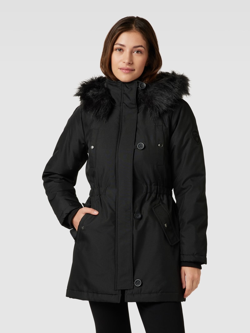 Parka mit Kunstfell Modell 'IRIS' in schwarz