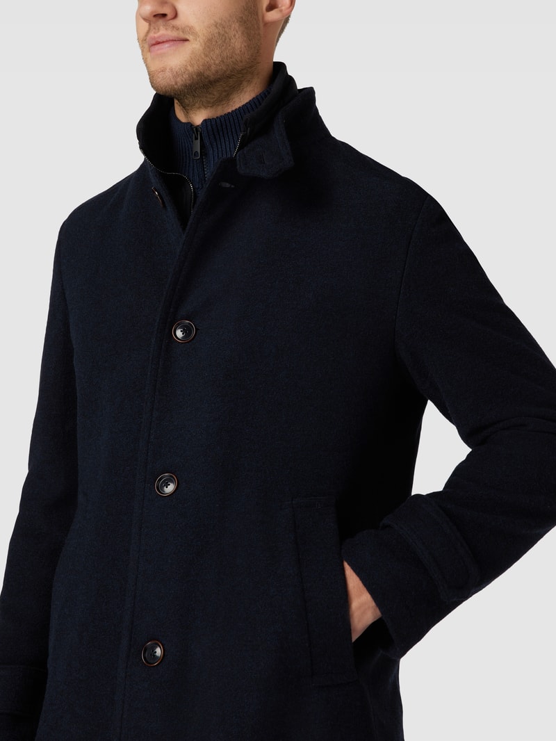 Mantel mit Krageneinsatz Modell 'Richmond' in marineblau