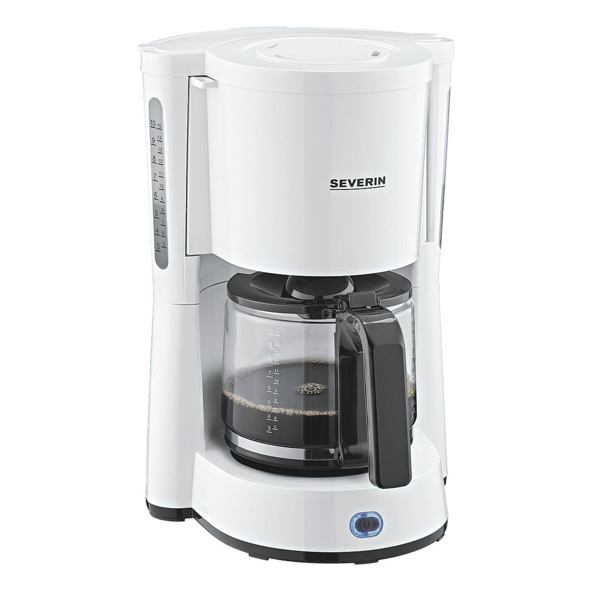 Severin Filterkaffeemaschine KA 4816, 1.25l Kaffeekanne, Kaffeemaschine mit Glaskanne, bis 10 Tassen, 1000 Watt