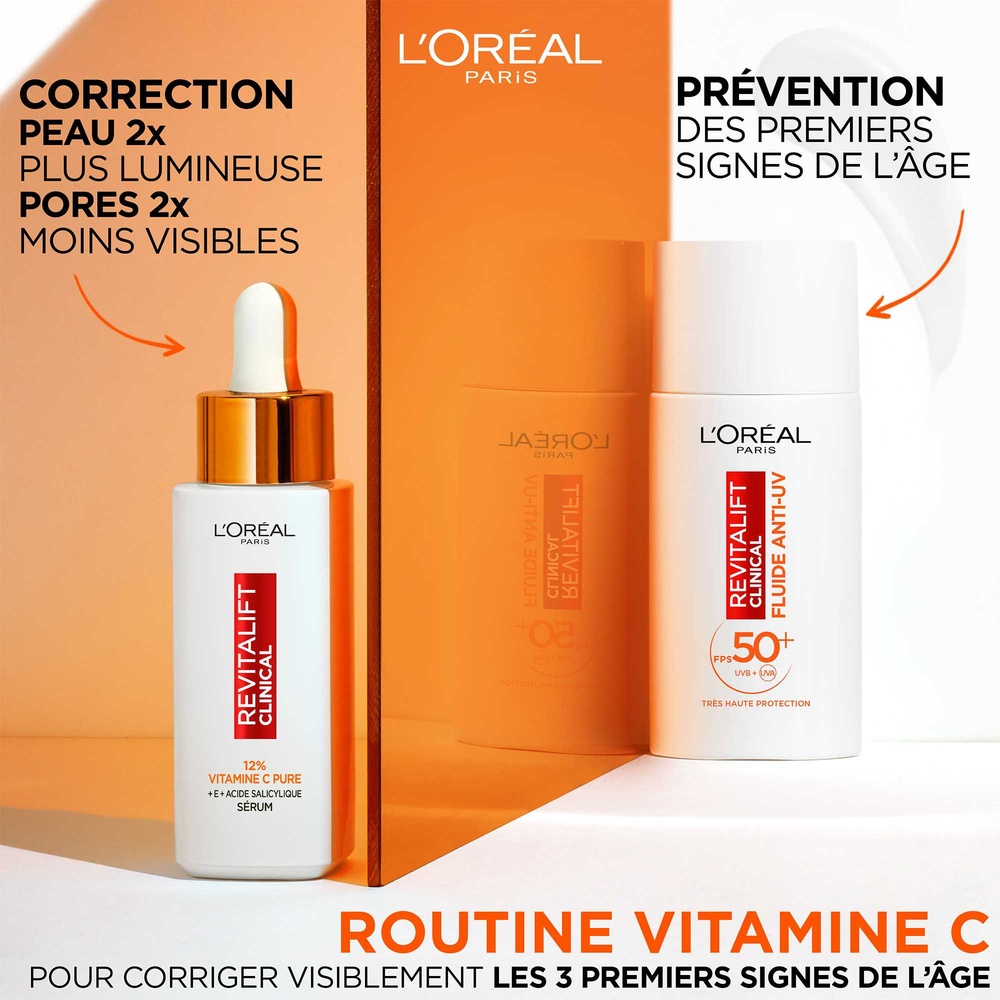 L'Oréal Paris L’Oréal Paris Revitalift Clinical Fluide Anti-UV FPS 50+ Vitamine C Fluide Anti-UV FPS 50+ Vitamine C