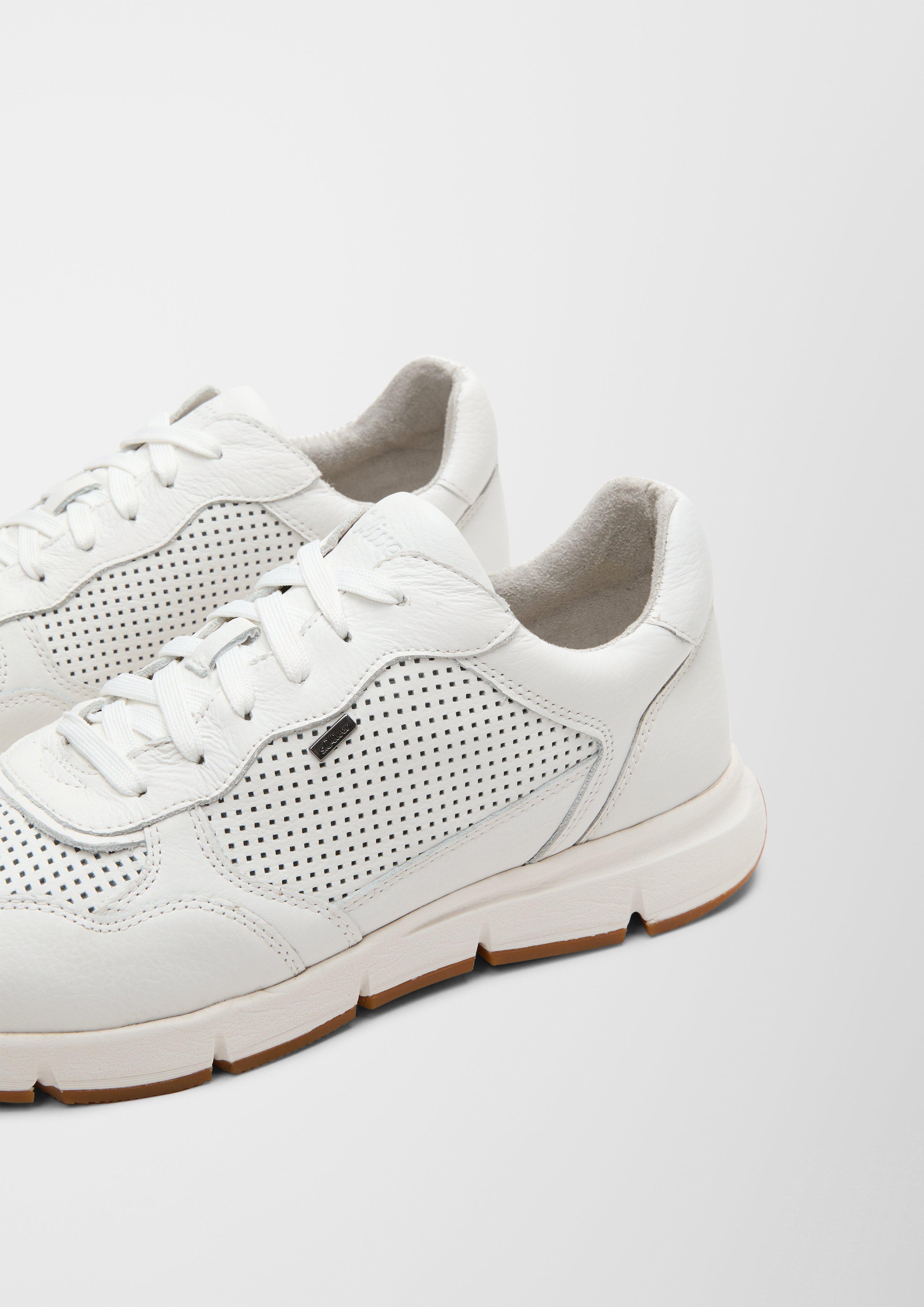Perforierte Ledersneaker  6007683-102