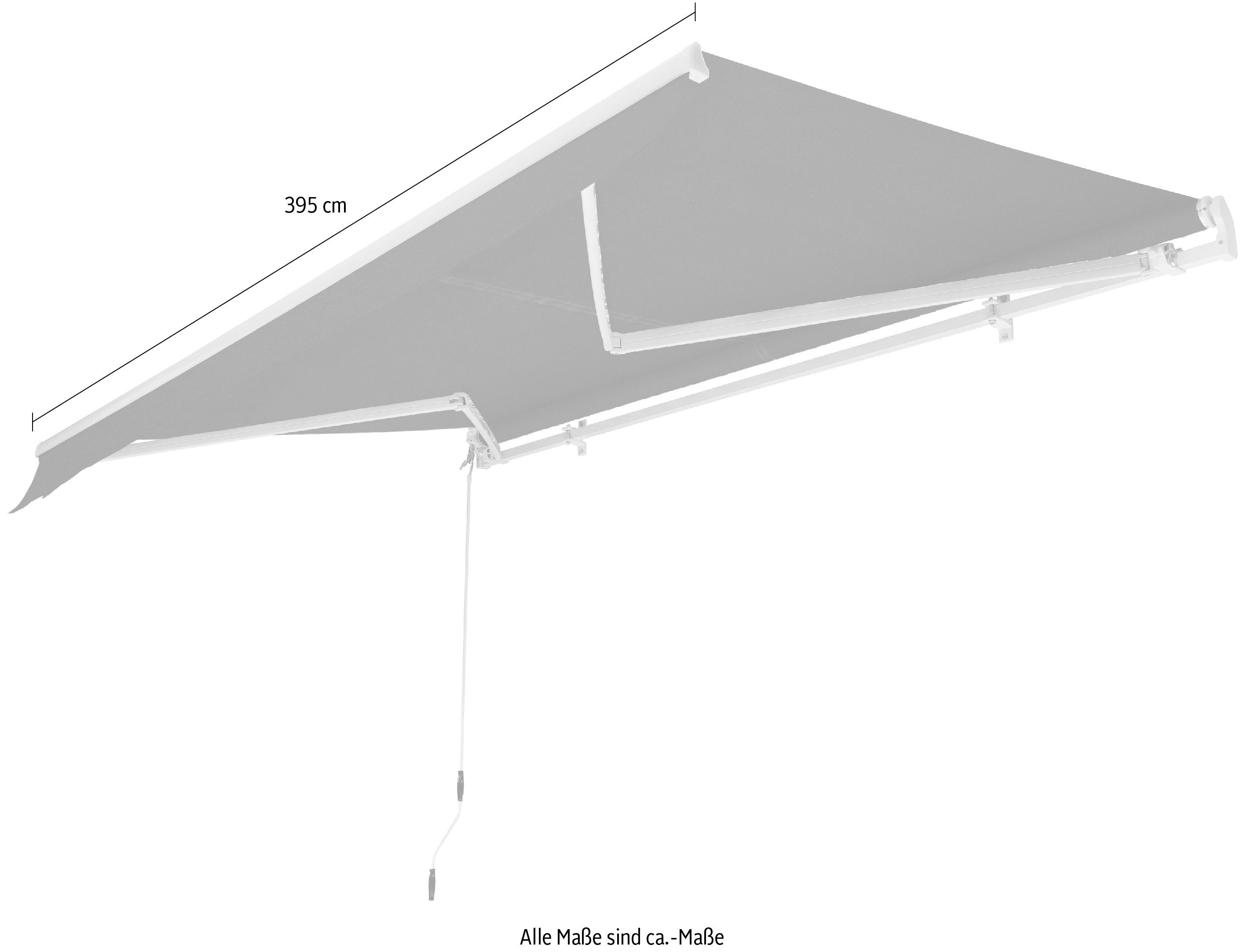 KONIFERA Gelenkarmmarkise Breite/Ausfall: 395/250 cm