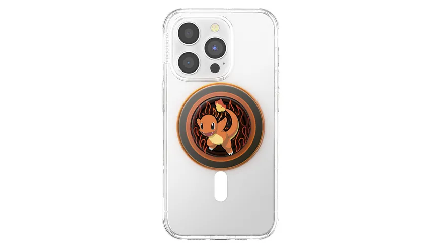 PopGrip Premium  für MagSafe rund - ausziehbarer Handy-Griff Handyhalter -  Charmander Flame
